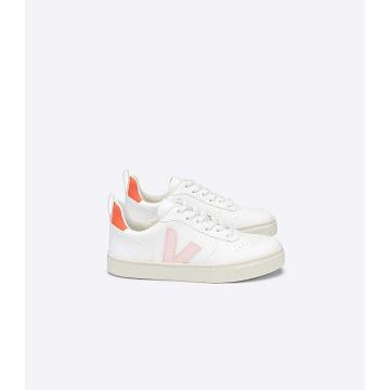 Veja V-10 LACE CWL Kids' Sneakers White/Orange | NZ 850XYU